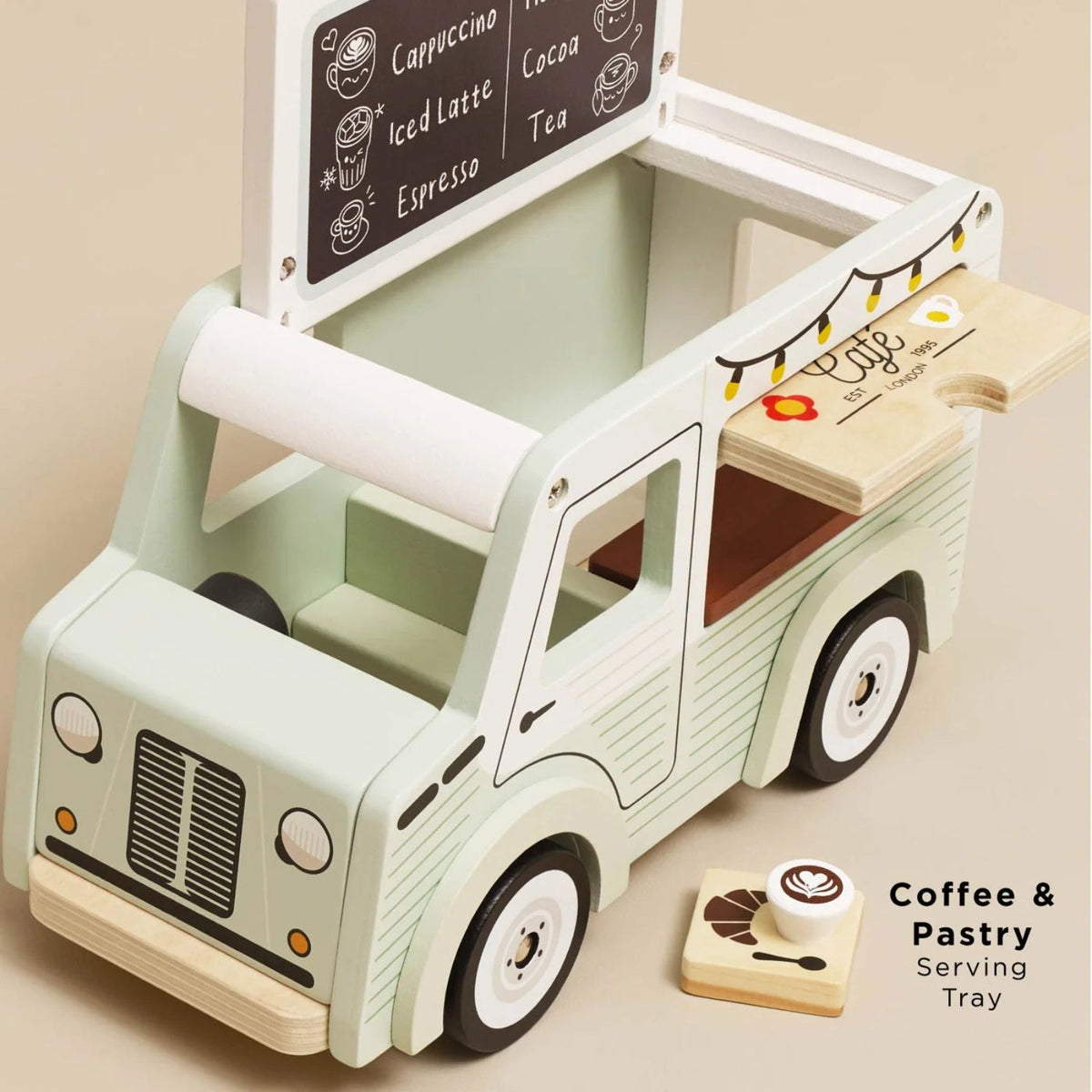 Le Toy Van Mobile Cafe Van Wooden Toy | HONEYPIEKIDS | Sustainable FSC®-certified wood toy