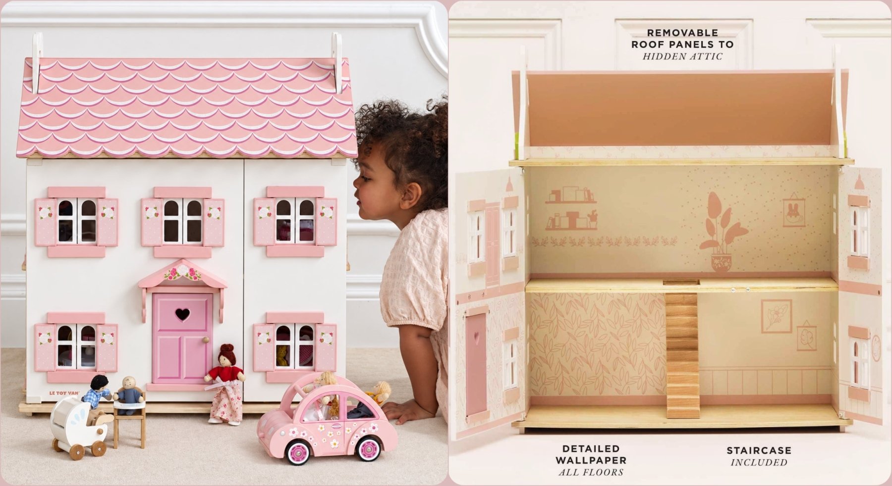 Le Toy Van Sophie's Wooden Dollhouse | HONEYPIEKIDS