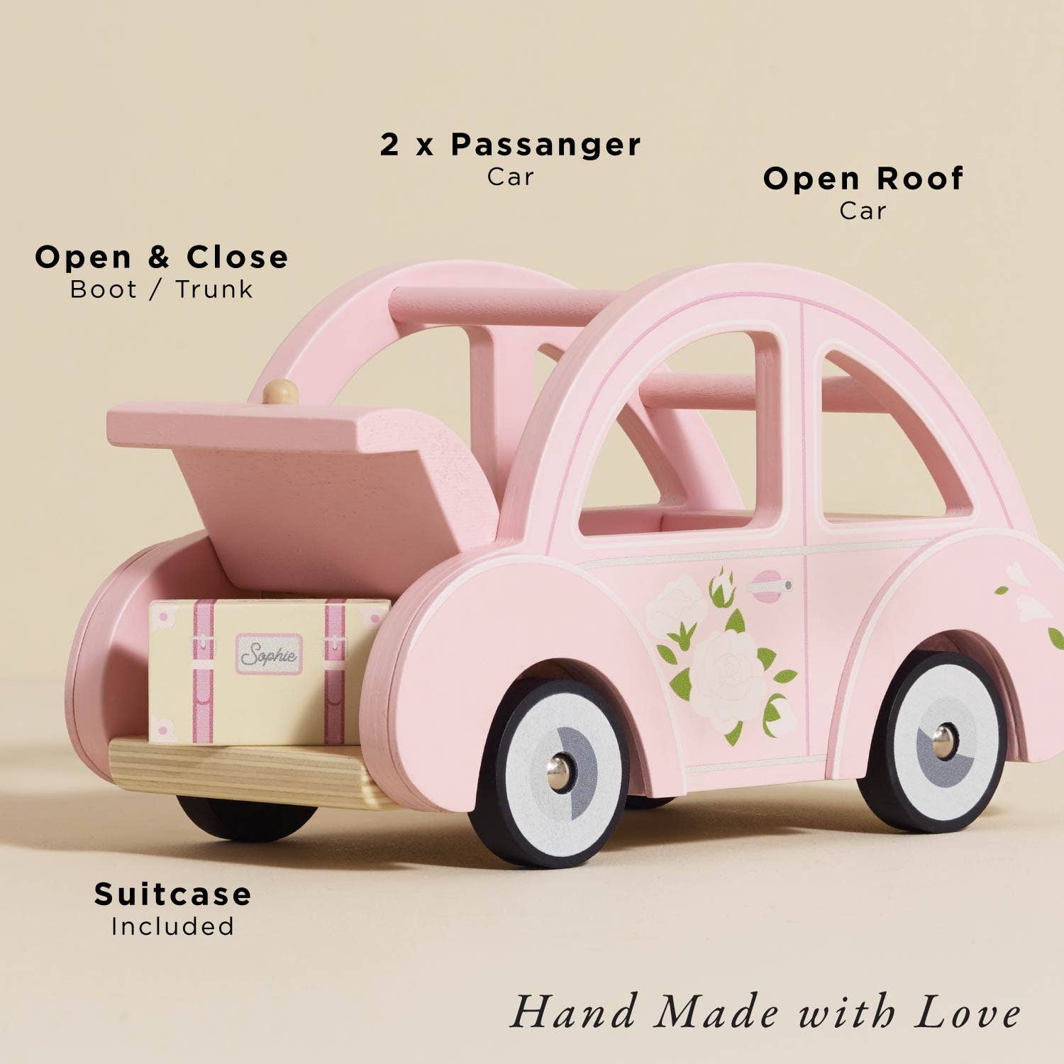 Le Toy Van Sophie's Wooden Toy Car - Dollhouse Car | HONEYPIEKIDS 