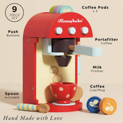 Le Toy Van Wooden Toy Coffee Machine and Pods | HONEYPIEKIDS 