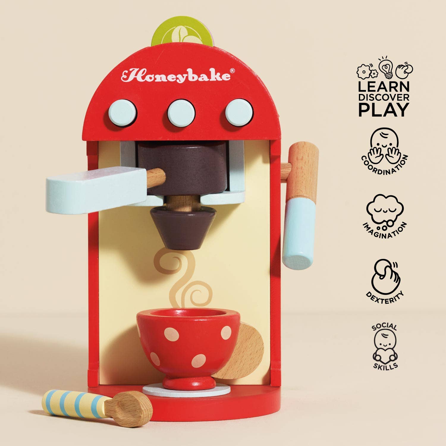 Le Toy Van Wooden Toy Coffee Machine and Pods | HONEYPIEKIDS 
