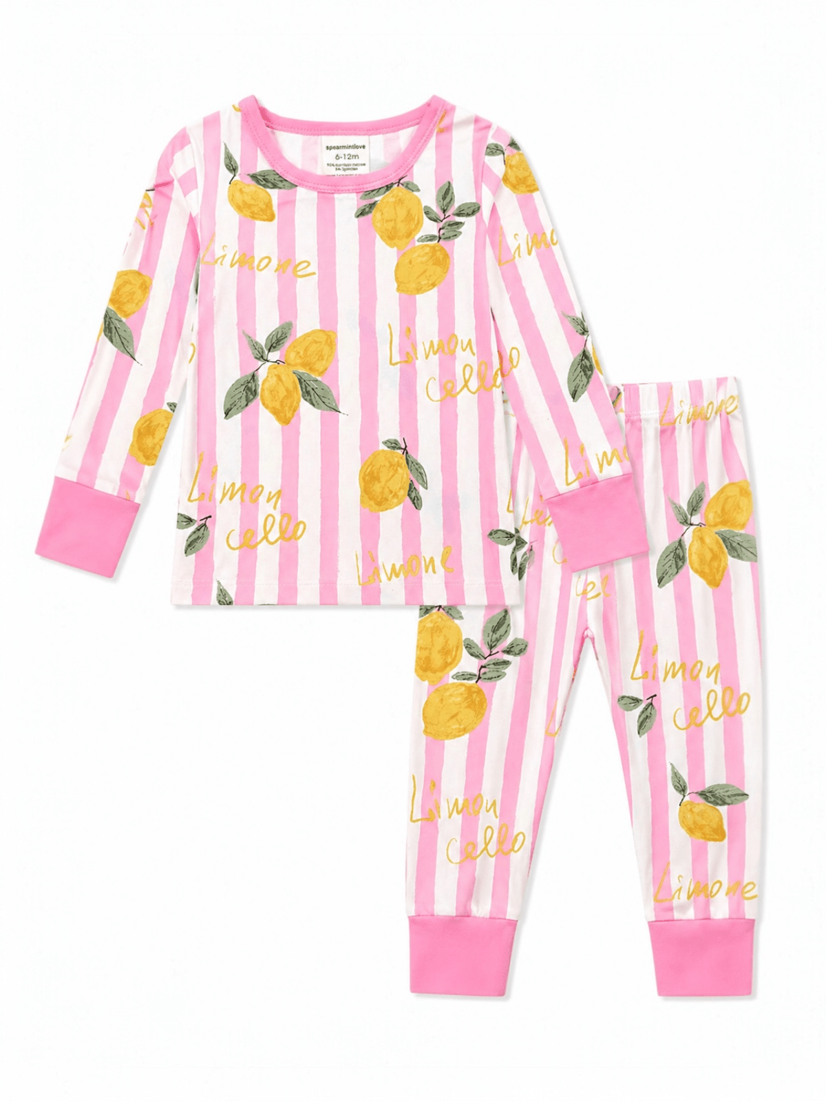 Lemon Amore Girls L/S 2-Piece Pajama Set | HONEYPIEKIDS
