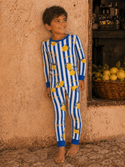 Boys L/S 2-Piece Pajama Set - Amalfi Lemon Classico | HONEYPIEKIDS
