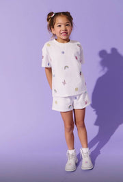 Lola and The Boys Crystal Doodle Shorts Set | HONEYPIEKIDS
