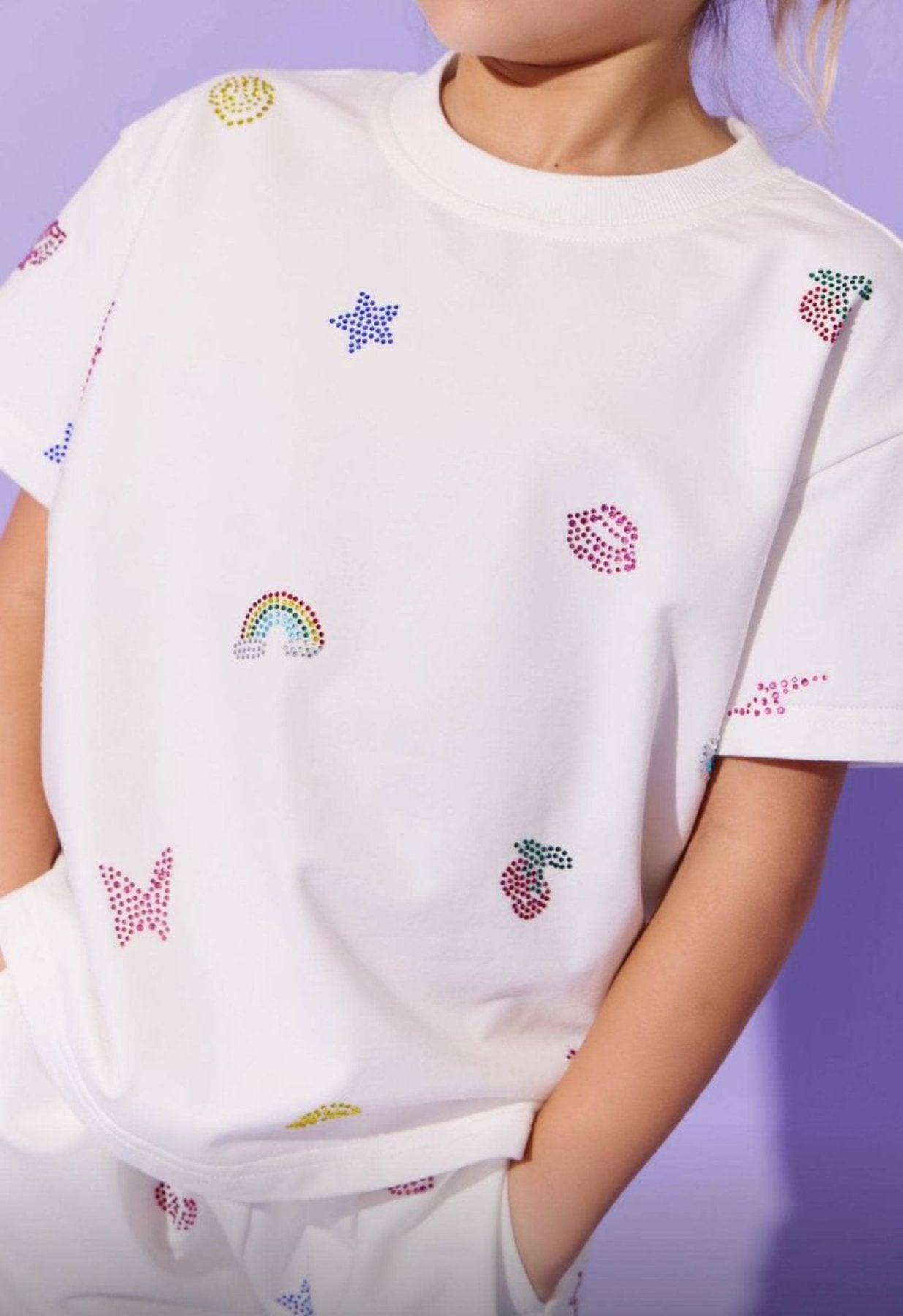 Lola and The Boys Crystal Doodle Shorts Set | HONEYPIEKIDS