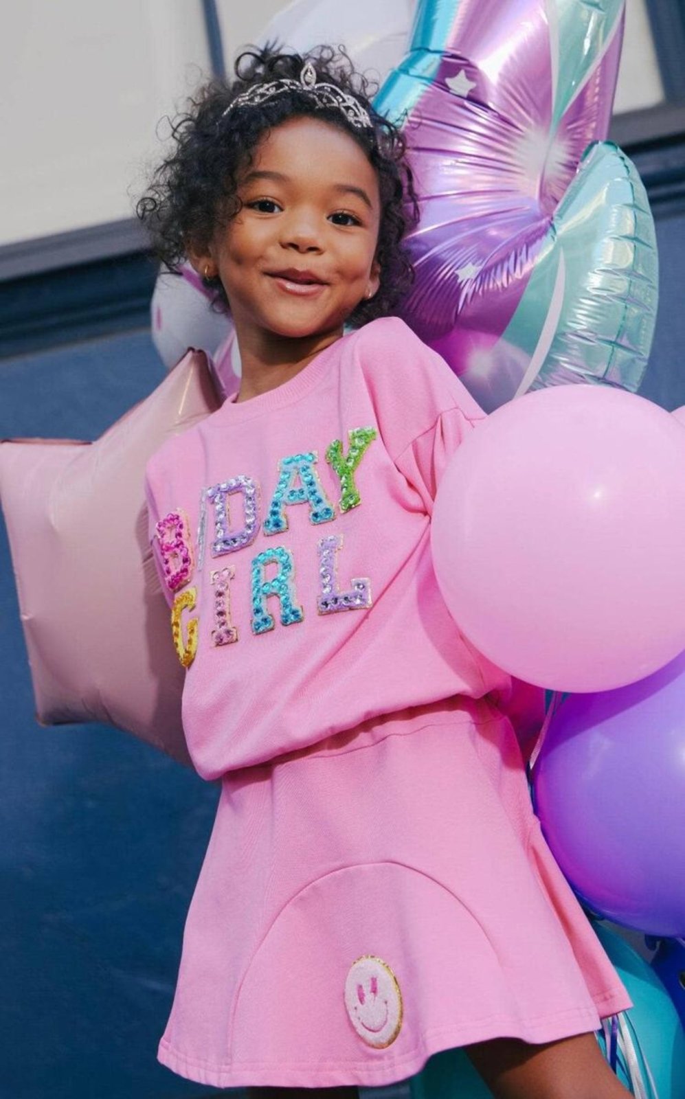 Lola and The Boys Crystal Gem Birthday Girl Skirt Set | HONEYPIEKIDS 