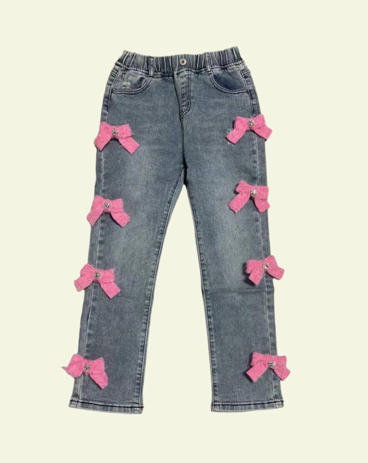 Lola and The Boys Girls Cutie Bow Jeans | HONEYPIEKIDS 