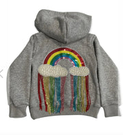 Lola and The Boys Grey Crystal Rainbow Hoodie | HONEYPIEKIDS 