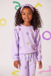 Lola and The Boys Girls Lavender Crystal Hearts Set | HONEYPIEKIDS