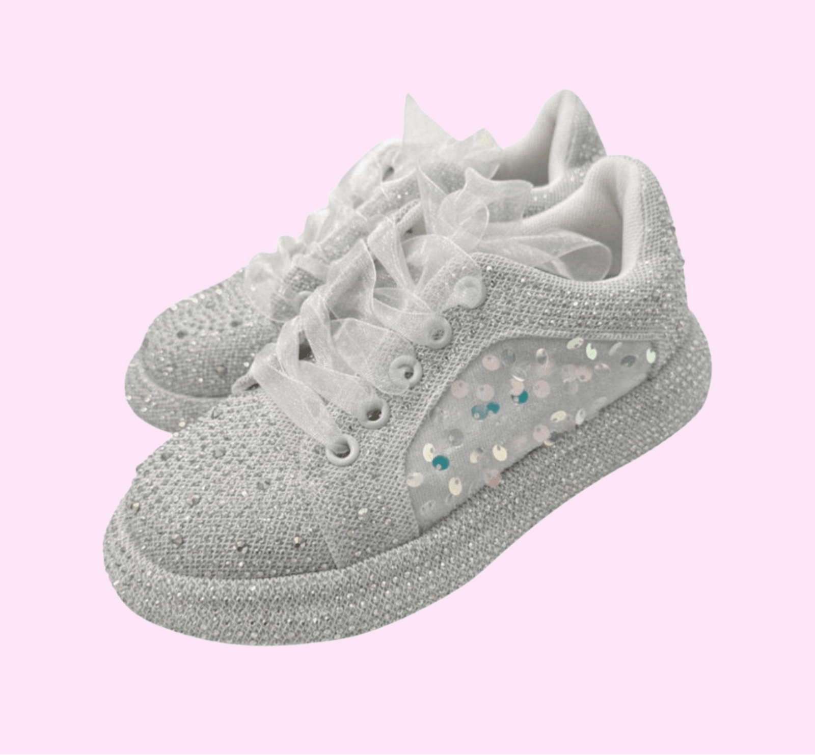 Lola and The Boys Girls SNOW Sequin Shimmer Sneakers | HONEYPIEKIDS 