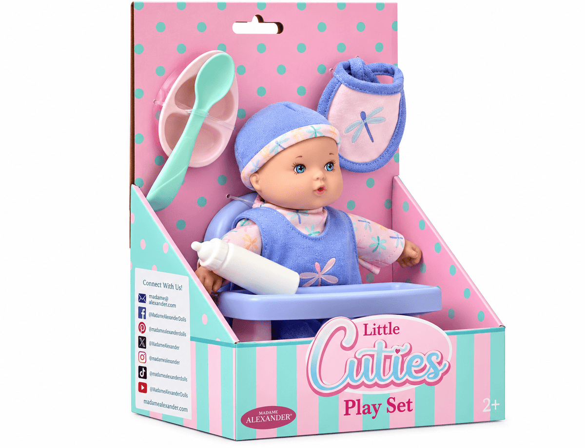 Madame Alexander Little Cuties 8 Inch Baby Doll Feeding Playset | HONEYPIEKIDS 