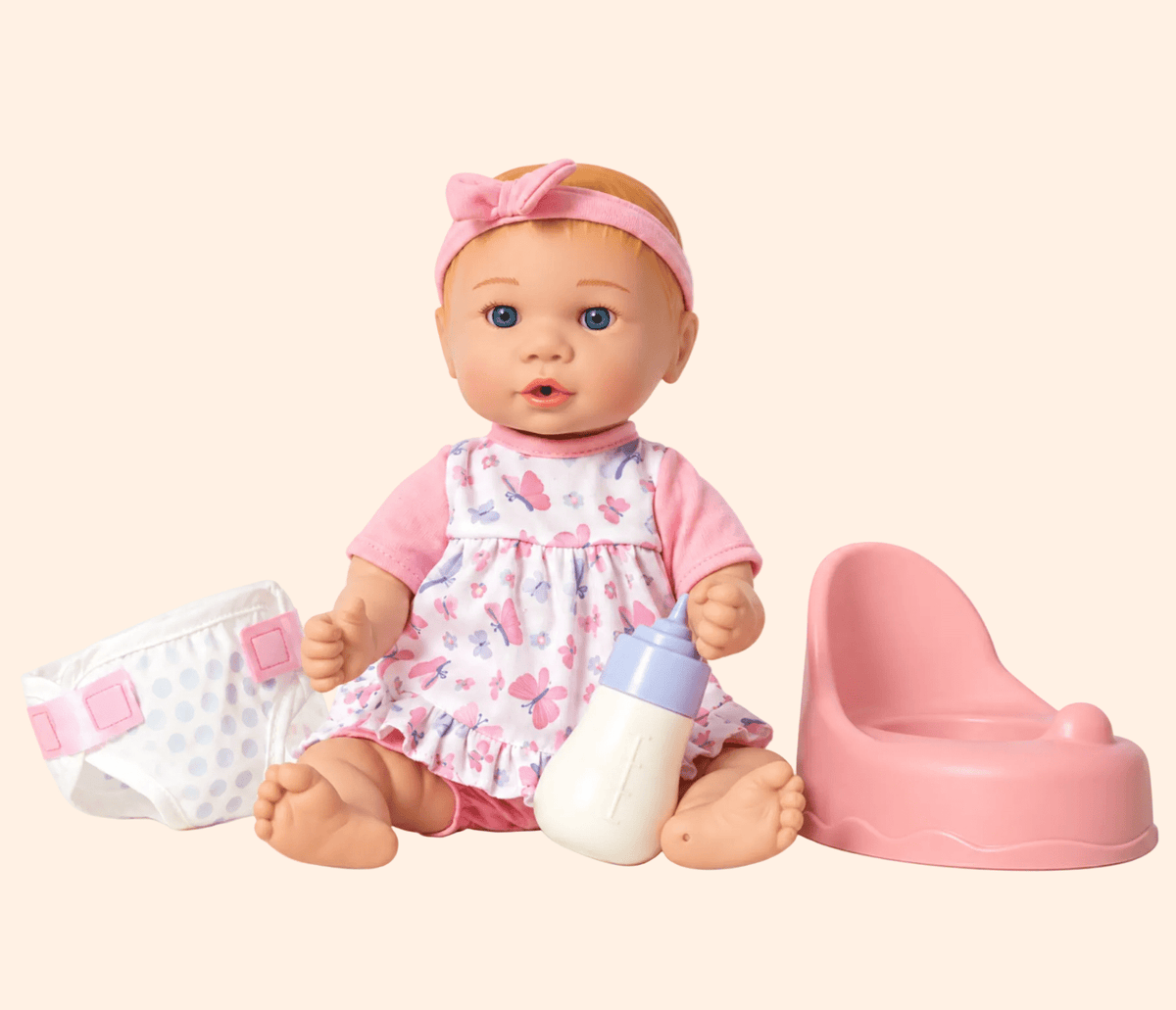 Madame Alexander Potty Pals 13 Inch Baby Doll - Light Skin Tone | HONEYPIEKIDS 