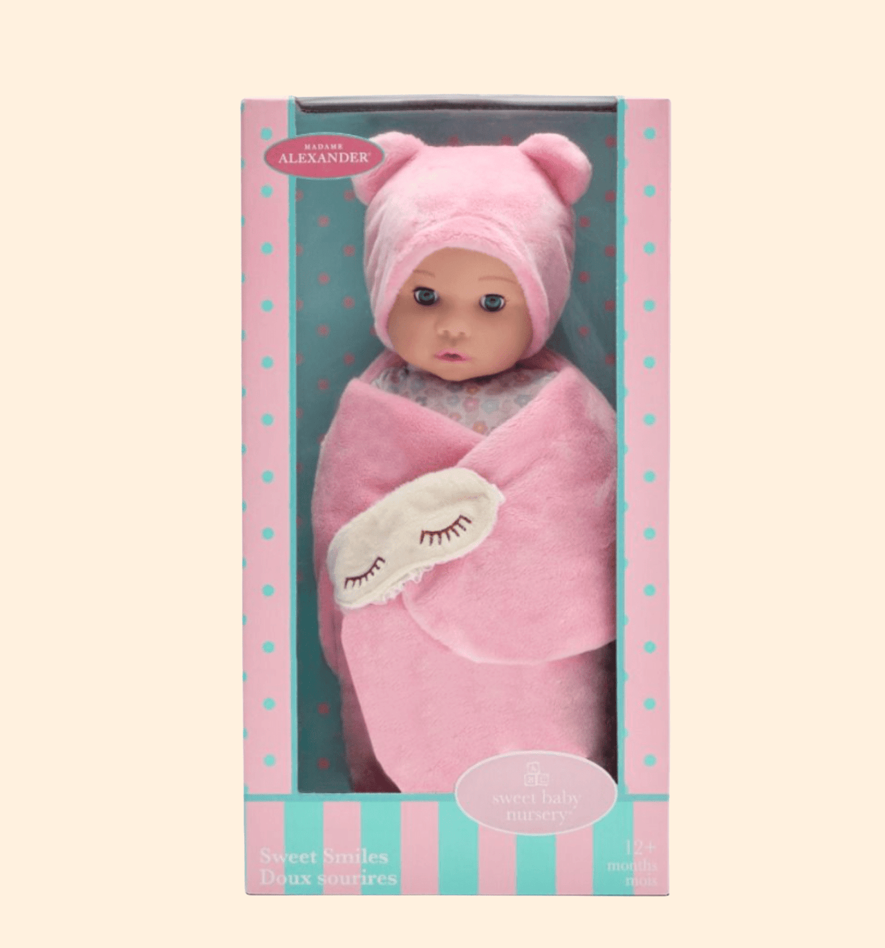Madame Alexander Sweet Smiles Baby Doll and Bear Sleep Sack - HONEYPIEKIDS