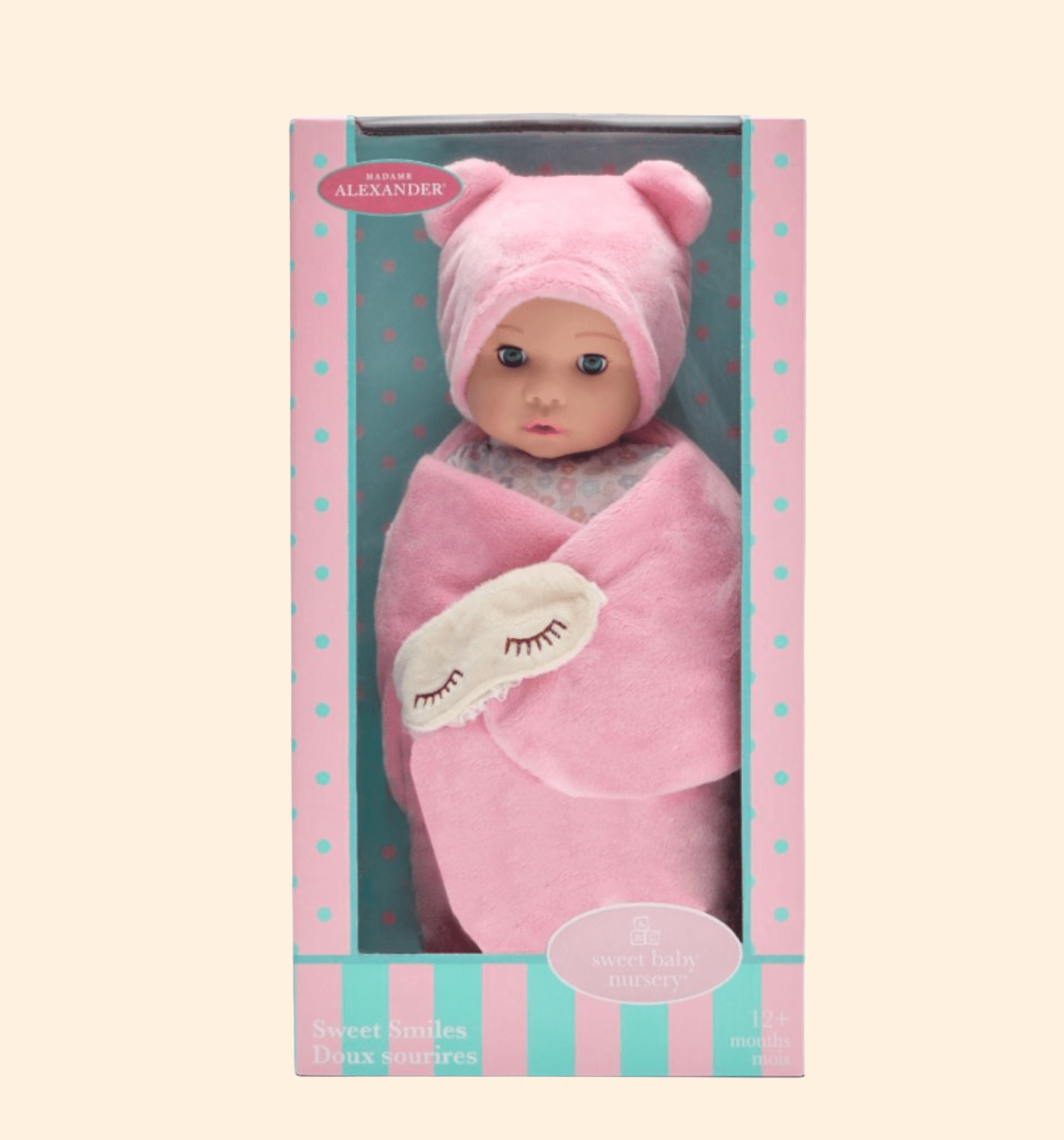 Madame Alexander Sweet Smiles Baby Doll and Bear Sleep Sack - HONEYPIEKIDS