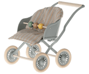 Maileg Baby Mouse Stroller - Blue — main view