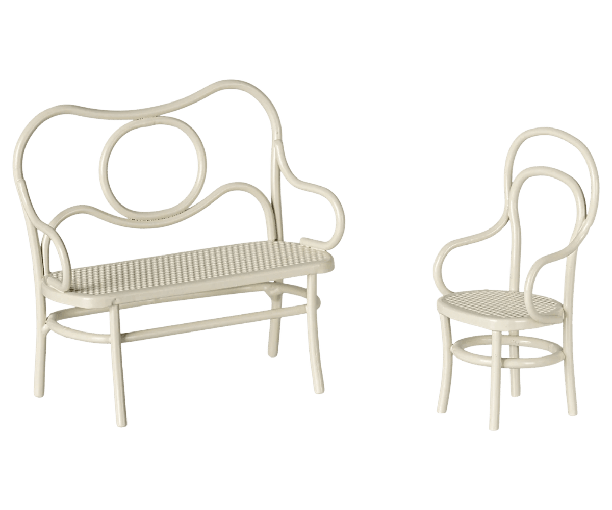 Maileg Café Set, Mouse, Small - Off White | HONEYPIEKIDS