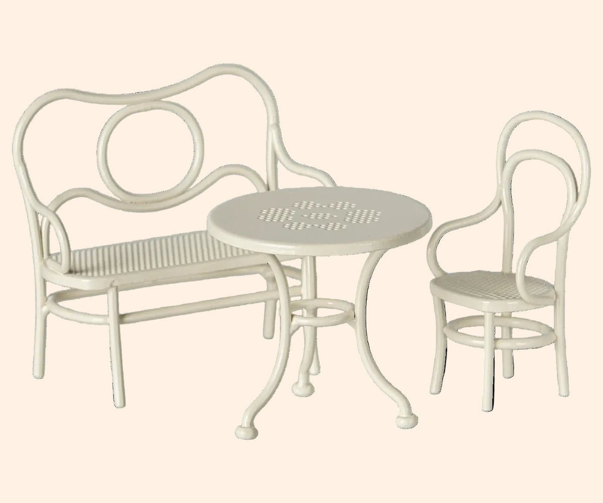Maileg Café Set, Mouse, Small - Off White | HONEYPIEKIDS