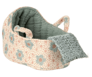 Maileg Carry Cot, Baby Mouse - Blue — main view