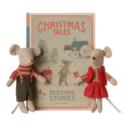 Maileg Christmas Twin Mice, Little Sister and Brother in Book | HONEYPIEKIDS 