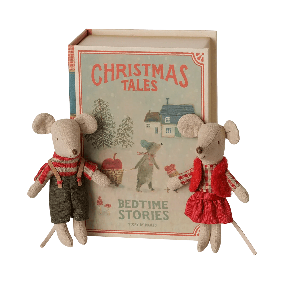 Maileg Christmas Twin Mice, Little Sister and Brother in Book | HONEYPIEKIDS 