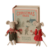 Maileg Christmas Twin Mice, Little Sister and Brother in Book | HONEYPIEKIDS 