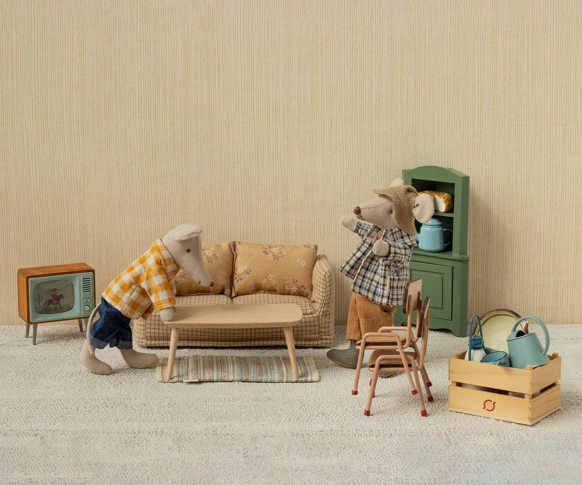 Maileg Coffee Table, Mouse - Nature — alternate view