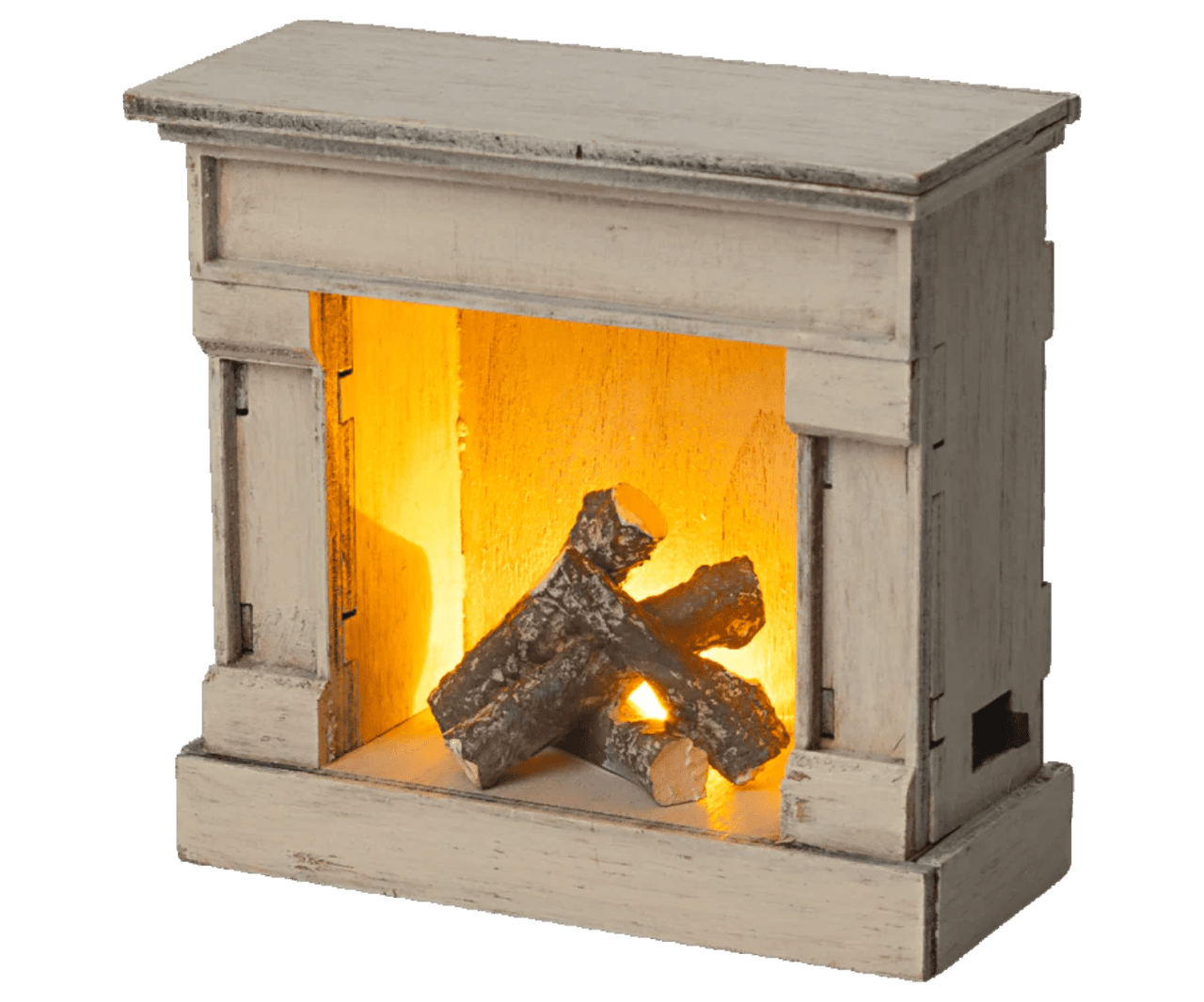 Maileg Fireplace - Off White - with Flickering Feature | HONEYPIEKIDS