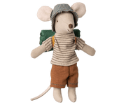 Maileg Hiker Mouse, Big Brother - Thin Stripes — main view