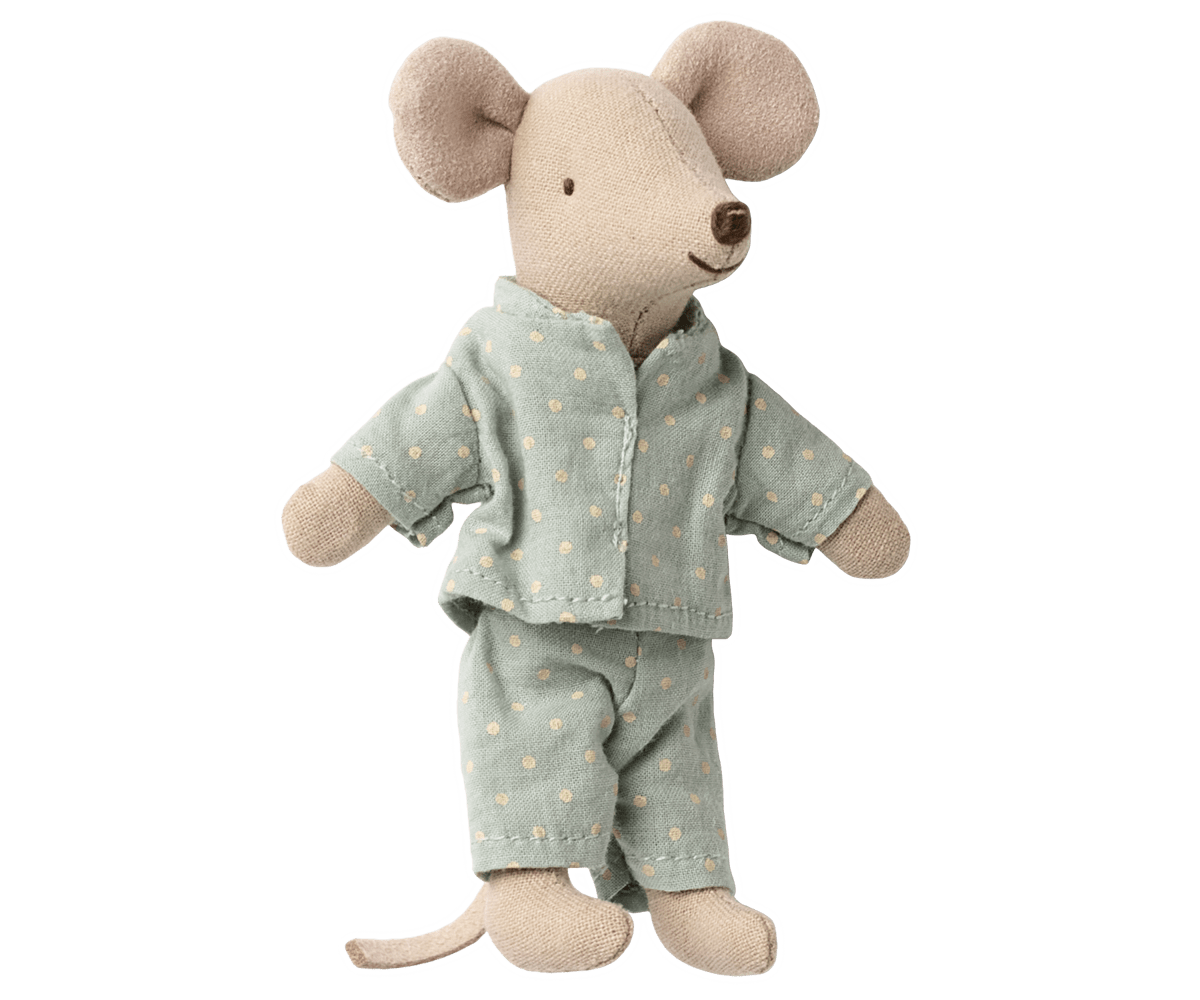 Maileg Little Brother Mouse in Matchbox — in use