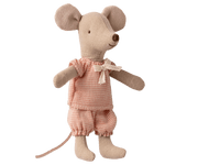 Maileg Little Sister Mouse in Matchbox — in use