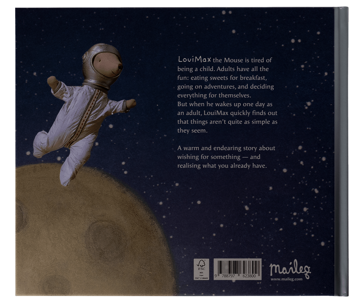 Maileg LouiMax Book - Dreams of Being an Adult — in use