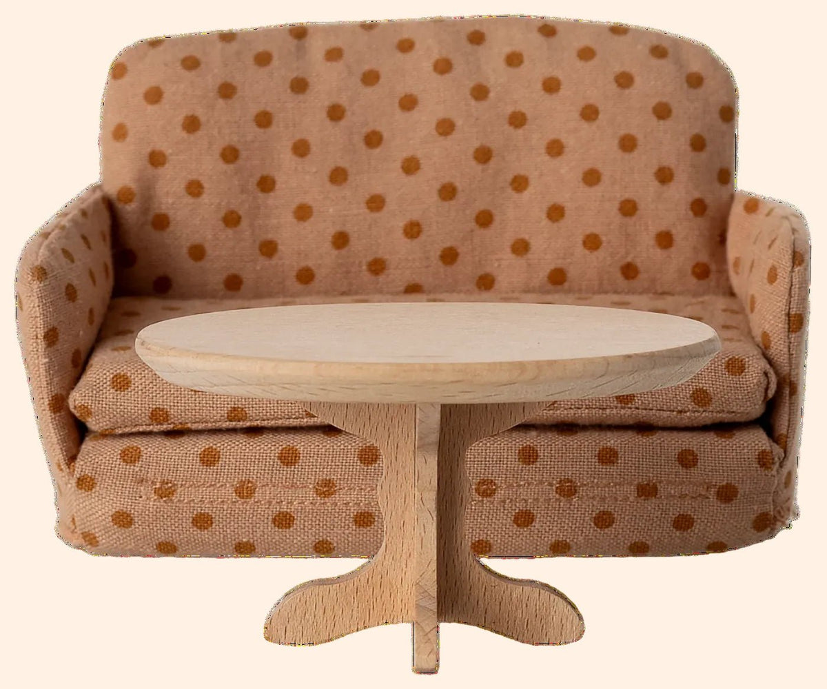 Maileg Oval Coffee Table, Mouse - Nature | HONEYPIEKIDS