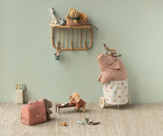 Maileg Pet Basket, Mouse - Powder — in use