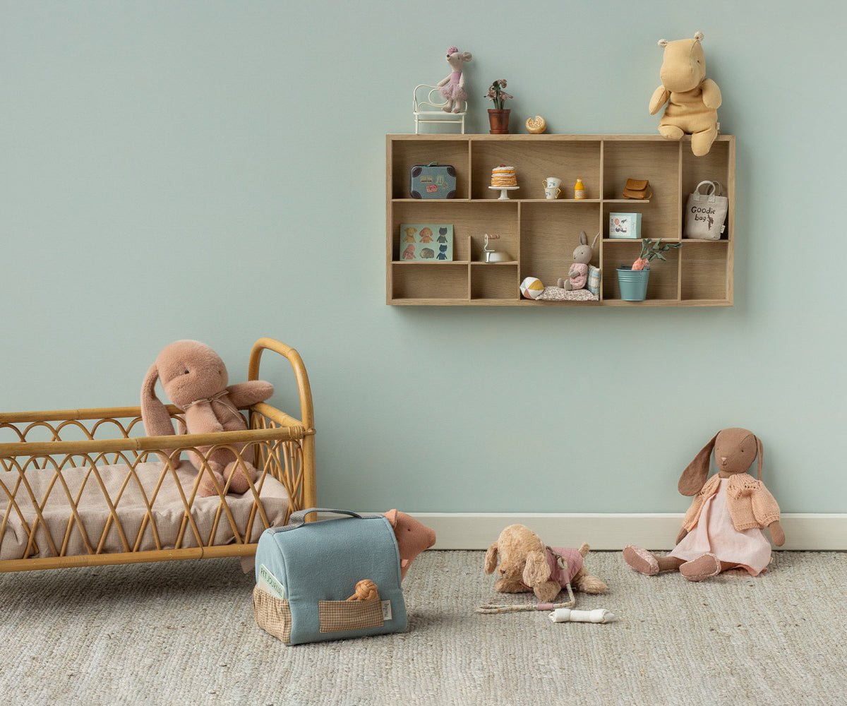 Maileg Pet Carrier, Mouse - Dusty Blue — alternate view