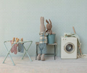 Maileg Rabbit, Micro - Brown - Blue Knitted Suit — detail