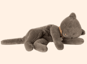 Maileg Sleeping Kitten Plush, Medium - Grey | HONEYPIEKIDS