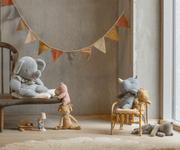 Maileg Sleeping Kitten Plush, Medium - Grey | HONEYPIEKIDS