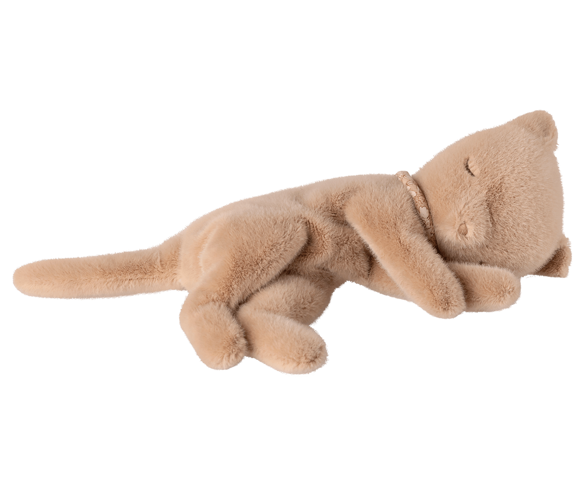 Maileg Sleeping Kitten Plush, Small - Cream Peach | HONEYPIEKIDS 