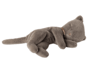 Maileg Sleeping Kitten Plush, Small - Grey — main view