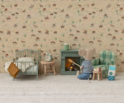 Maileg Vintage Single Bed, Mouse - Mint — in use