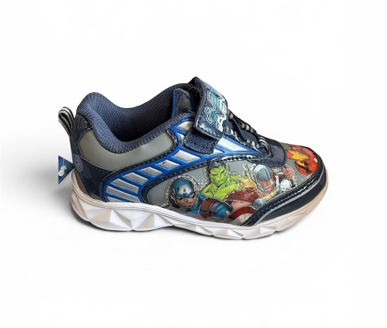 Marvel Avengers Boys Light Up Sneakers - Blue and Grey | HONEYPIEKIDS 