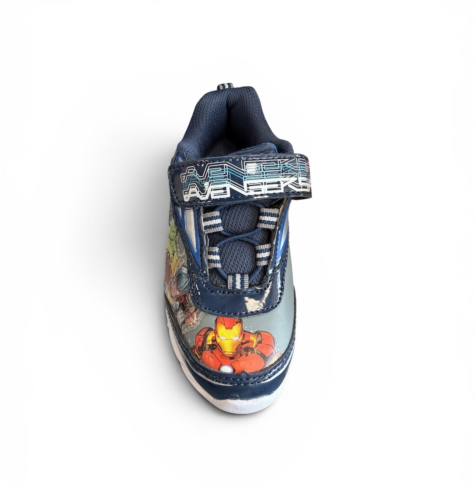 Marvel Avengers Boys Light Up Sneakers - Blue and Grey | HONEYPIEKIDS 