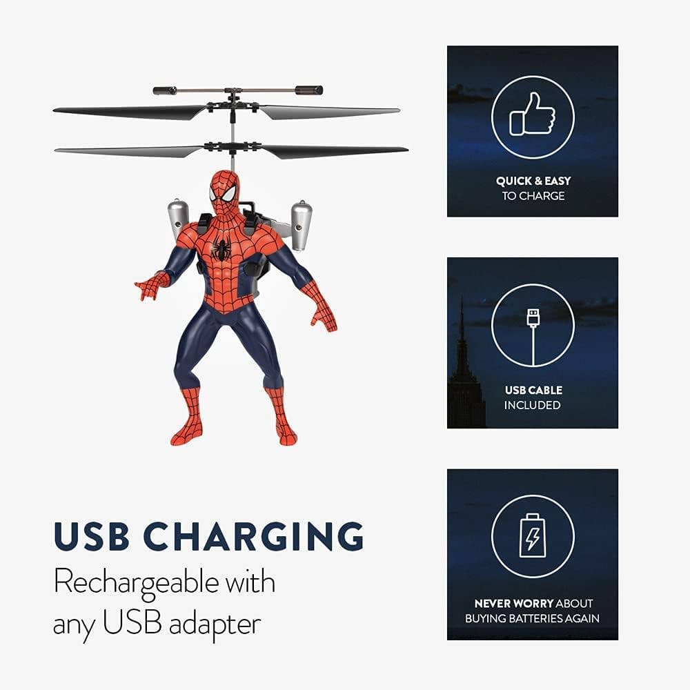 Spiderman 2CH IR Flying Remote Control Helicopter - World Tech Toys | HONEYPIEKIDS