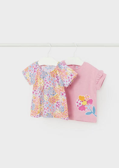 Mayoral Baby and Toddler Girls Dahlia Two Pack Shirt Set | HONEYPIEKIDS