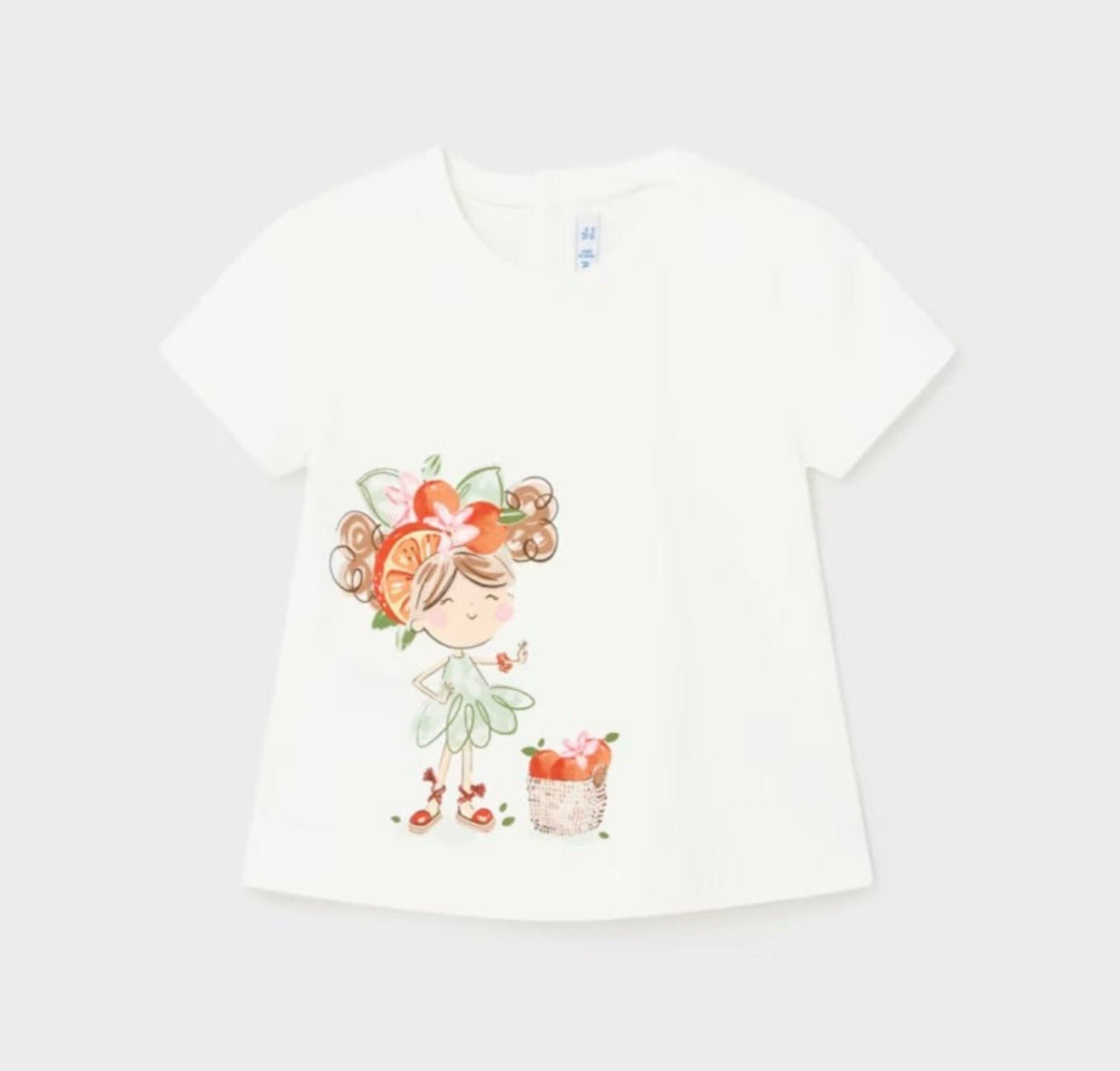 Mayoral Baby and Toddler Girls Oranges Girl Shirt and Leggings Set | HONEYPIEKIDS 