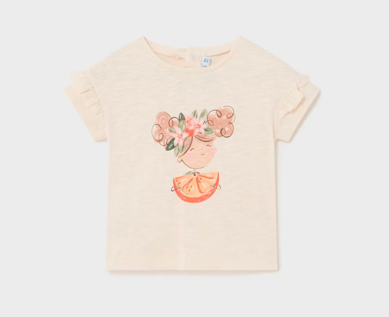 Mayoral Baby and Toddler Girls Oranges Two Pack Shirt Set | HONEYPIEKIDS 