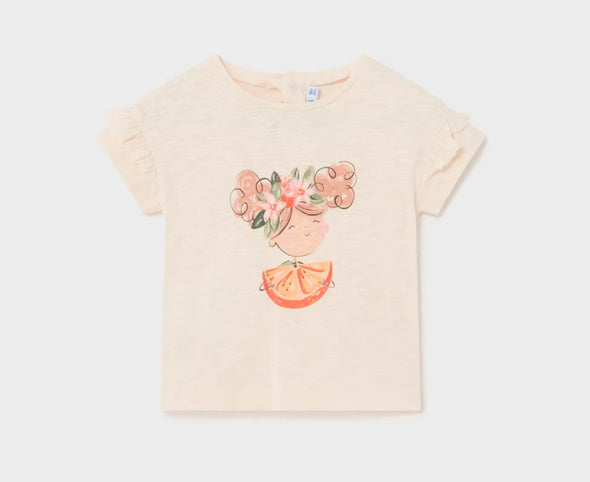 Mayoral Baby and Toddler Girls Oranges Two Shirt Sets | HONEYPIEKIDS