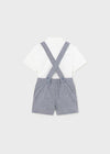 Mayoral Baby & Toddler Boys 3 Pc Suspender Shorts and Bow Tie Shirt Set | HONEYPIEKIDS