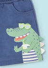 Mayoral Baby & Toddler Boys Blue Alligator Shorts | HONEYPIEKIDS