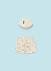 Mayoral Baby & Toddler Boys Cream Jungle Animal Shorts and Hat  | HONEYPIEKIDS